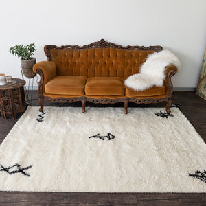 Hand Knotted Wool Berber Rug "Azrou"
