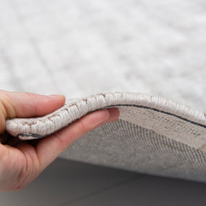 Hand Made Viscose Rug "Carizza" in Silver
