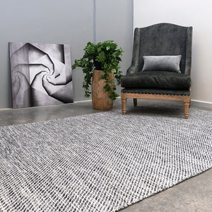 Cotton Rug "Lima" in Black
